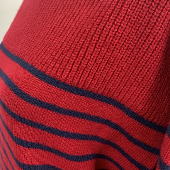 Gap Factory Red and Blue Striped Boatneck Sweater- NWT - Picture 8 of 14